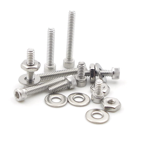 #6-32 UNC Stainless Steel Hex Socket Head Cap Screws Hex Nuts Flat Washers Assortment Kit...