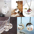 PH PandaHall 50 pcs 12mm Mini Empty Clear Glass Globe Bottles Wish Ball Bottles DIY Pendant Charms with Platinum & Golden Brass Bails Cap for Earr...