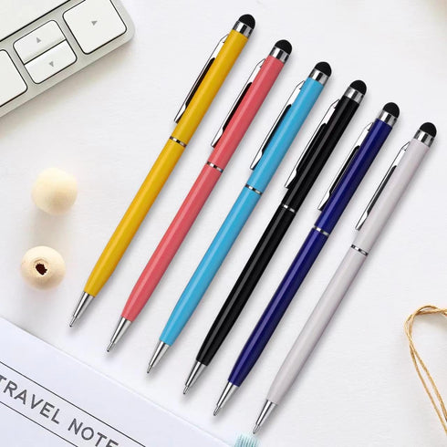 15 Pack Stylus Pens for Touch Screens Stylus Pen Compatible with Phone Tablets Kindle and Black Ink Ballpoint Pens-2 in 1 Stylists pens for Touch ...