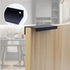 LC LICTOP 80mm/3.15" Black Modern Style Finger Edge Tab Pull Handle Door Knobs Drawer Pulls Aluminum Matte (2Pcs)...