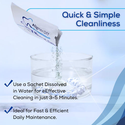 Retainer Cleaning Crystal for Clear Aligners and Retainers| Compatible with Aligners, Invis Align, Nightguards and Dentures| Daily or Weekly Used|...