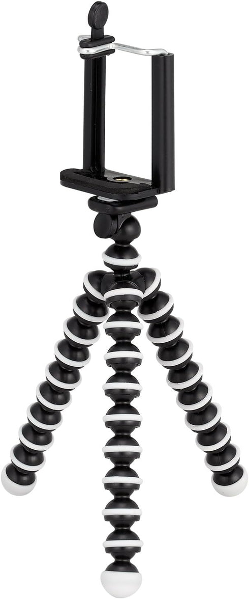 GPX 7 Inch Micro Smartphone Tripod, Includes Smartphone Adapter and Mounting Adapter, Max Height 6.1 Inches (TPD78B), Black...