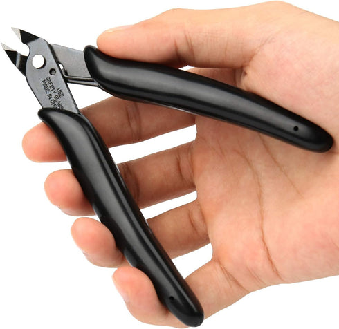 BOENFU Precision Wire Cutter Jewelry Zip Tie Cutters Flush Cutters Nippers Small Side Cutting Pliers for 3d Print, Plastic Models, Jewelry, Electr...