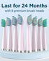 M5 Sonic Electric Toothbrush for Adults - Rechargeable Electric Toothbrushes with 8 Heads & Travel Case, Power Electric Toothbrush with Holder, 3 ...