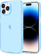JJGoo Compatible with iPhone 14 Pro Case, Clear Soft Shockproof Protective Slim Thin Bumper Cover Transparent Phone Case, Translucent Blue...