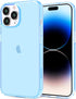 JJGoo Compatible with iPhone 14 Pro Case, Clear Soft Shockproof Protective Slim Thin Bumper Cover Transparent Phone Case, Translucent Blue...