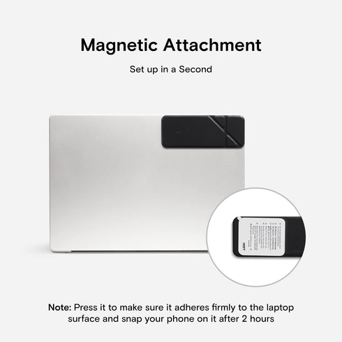 MOFT Magnetic Laptop iPhone Mount, Continuity Camera Mount, Foldaway Portable Laptop Top & Side Holder for Dual-Screen Setup, Black...