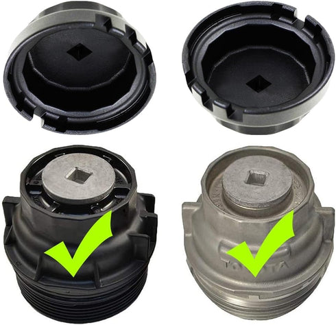 Heavy Duty Oil Filter Wrench for Toyota,Tacoma,Camry,Tundra,Lexus,Sienna,RAV4,Highlander,Fj Crusier,Avalon - 64mm Oil Filter Removal Tool...