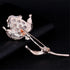 Rose Flower Brooch Elegant Shining Crystal Flower Brooches Opal Stone Rhinestone Lapel Pin for Wedding Bouquet Christmas Party Valentine’s Day Gif...