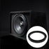 2PCS Black Plastic Speaker Spacer Adaptor Ring Mounting Bracket, 6.5 inches Dia Speaker Spacer Rings for Cars, Boats, Trucks, and More...