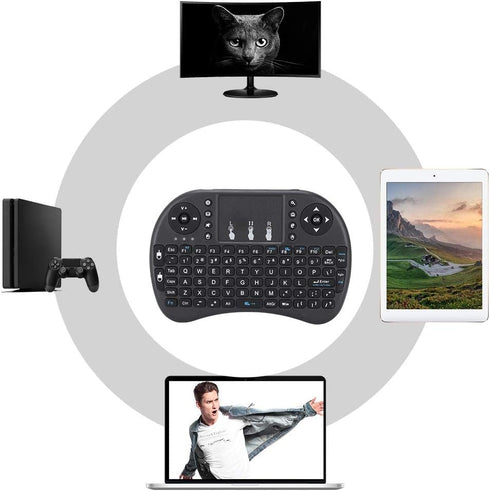 Mini i8 Keyboard with Touchpad for PC, 2.4GHz, 92key, Multimedia Control Keys, Auto Sleep/Wake...