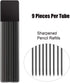 JOVITEC 21 Pieces 2.0 mm Mechanical Pencil Set, 9 Pieces Automatic Pencils and 12 Cases Refills (Color and Black) for Draft Drawing, Writing, Craf...