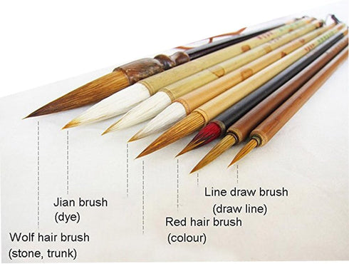 Professional Chinese Art Brush Set 8 Pcs Chinese Paint Brush Kit...