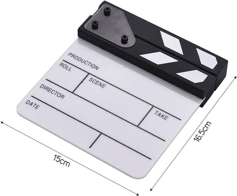 Action Cut Board, Andoer Acrylic Film Clapboard Dry Erase Compact Size TV Film Movie Director Cut Action Scene Clapper Board Slate...