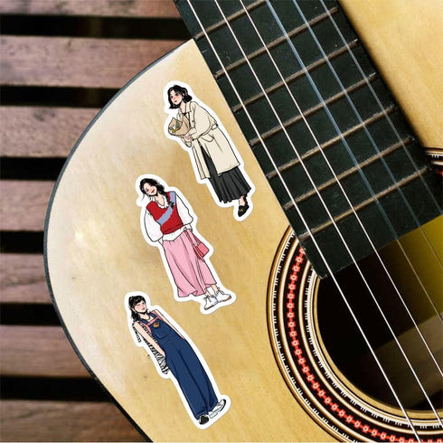130pcs People Stickers for Journaling Supplies Modern Girls Style Stickers Vinyl Aesthetic Waterproof Scrapbooking Junk Journal Kit Stickers Adora...