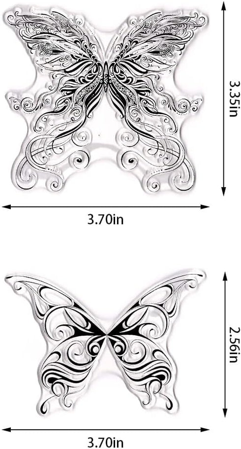Mandalas Butterfly Clear Stamps for Card Making and Journaling, Mandala Floral Butterflies Rubber Stamps Abstract Butterfly Stamps for Scrapbookin...