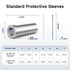 LuckIn Cable Railing Kit, 50 Pack T316 Stainless Steel Protector Sleeves Cable Railing Hardware for 1/8" Wire Rope, Cable Railing System for Stair...