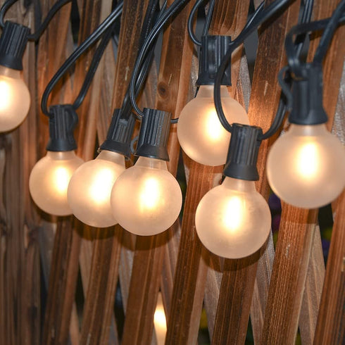 Abeja G40 LED Frosted Light Bulbs, 0.6W Shatterproof Plastic LED Bulbs, Frosted Globe Light Bulbs Fits C7/E12 Candelabra Base, for Outdoor String ...