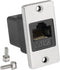 QIANRENON RJ45 Rectangular Panel Network Adapter Cat6A RJ45 8P8C Female to Female Panel Mount Ethernet Connector RJ45 Mounting Network Shield Sock...