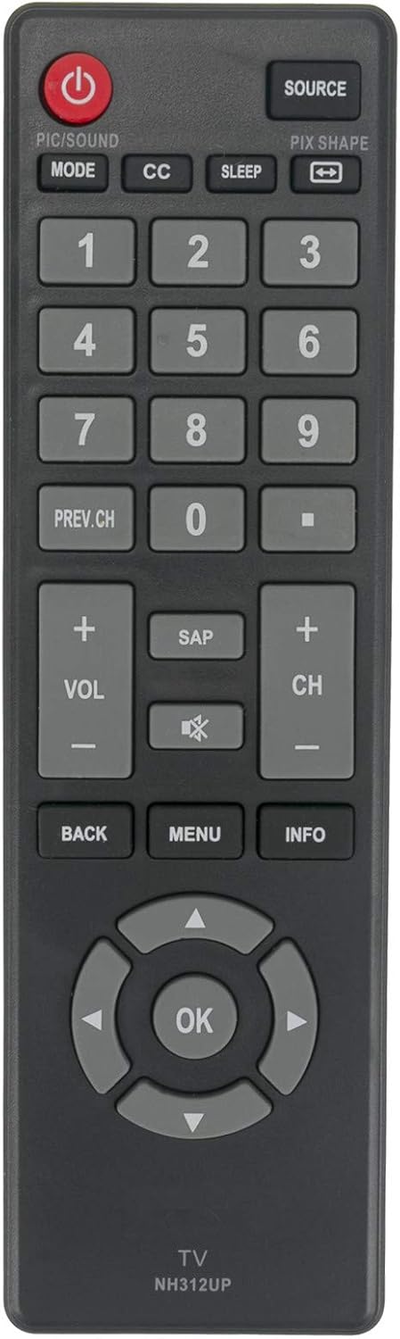 AIDITIYMI NH312UP Remote Control Replacement - Remote Control for Sanyo TV Replaces NH312UP FW32D06F FW32D06 FW40D36F FW40D48F FW43D25F FW50D36F F...