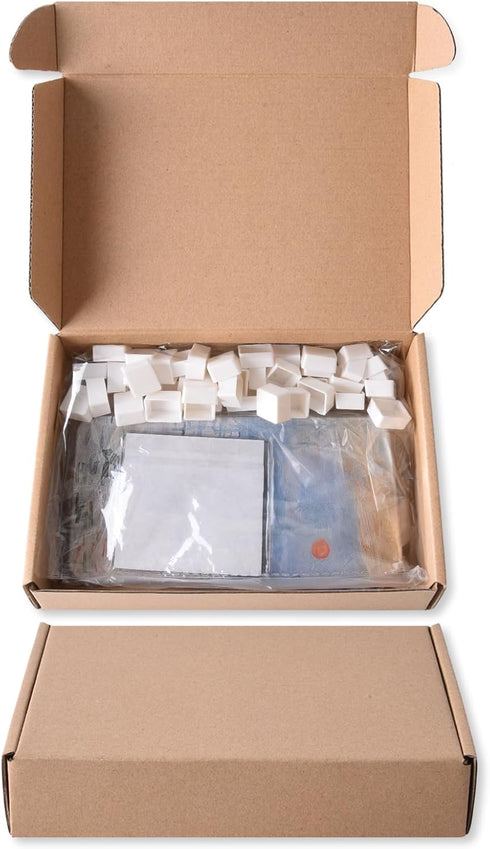 40Pcs Empty Half Pans with Magnetic Stripe Watercolor Paint Travel Tin Palette Case, Artist Paints Half Pan Kits for DIY Watercolor Oils or Acryli...