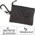 Lanyard Slim Minimalist Wallet for Men Women with RFID Blocking protector Wallets travel security Card Holder for Water-resistant Keychain Purse(B...