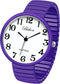 Blekon Collections New Super Large Face Stretch Band Japanese Movement PC21J Fashion Watch (Lavender)...