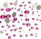 ROSE (209) pink 144 pcs Swarovski 2058/2088 Crystal Flatbacks pink rhinestones nail art mixed with Sizes ss5, ss7, ss9, ss12, ss16, ss20, ss30...