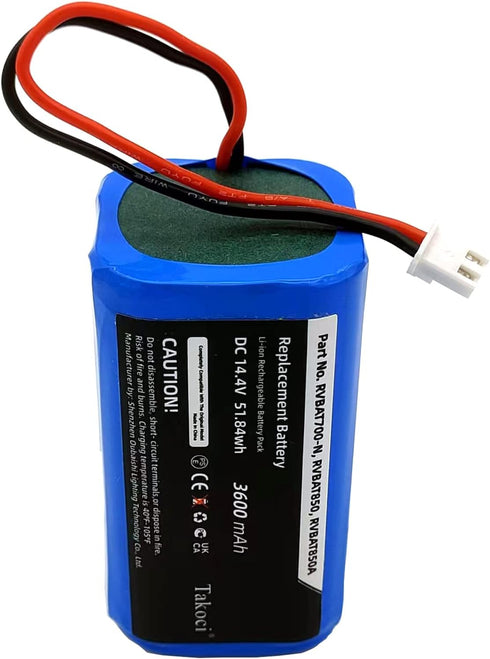 Replacement Shark RVBAT850 Battery for Shark Ion RV1001AE, R75, R85, S87, RV751,RV1000,RV2001 RV2001WD,R3Z, R4Z Robot Vacuum Cleaners(2 Prong Plug...