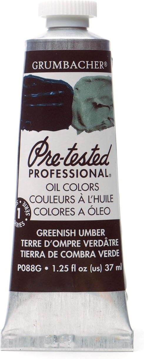 Grumbacher Pre-Tested Oil Paint, 37ml/1.25 Ounce, Greenish Umber (P088G)...