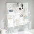 Pegboard Shelf Set with Hooks,Small Plastic Floating Shelves Wall Organizer for Desk, Office, Bathroom, Entryway and Kitchen, No Drilling...