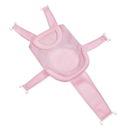 Adjustable Baby Bath Tube Support Mesh Net Soft Breathable Infants Shower Pad Newborn Bathing Mat 5-Point Anti-Slip Bathtub Seat with Sponge Cushi...