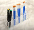 Acrylic Pen Holder 4 Compartments, Clear Acrylic Pencil Holders for Desk, Makeup Brush Holder Cup Organizer, Pen Holder Stationery Storage Desktop...