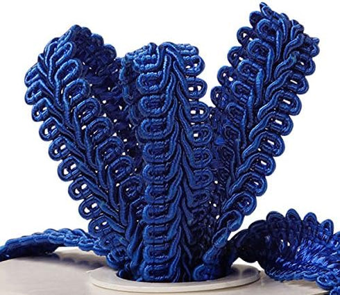Paper Mart 5/8" X 10 Yards Royal Blue Polyester Gimp Braid Trim - Elegant Bohemian Wedding Decorative Ribbon Trim...