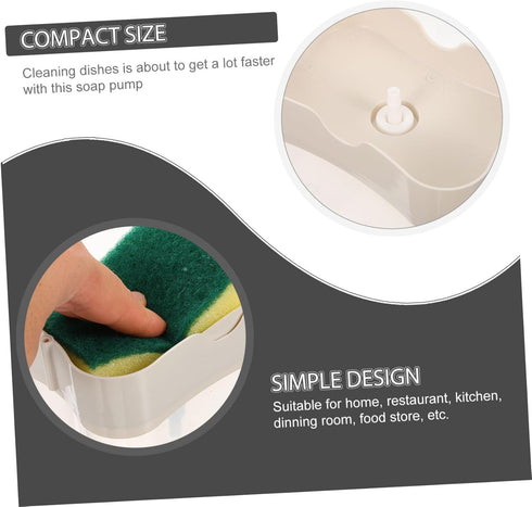 Amosfun 1 Set Soap Dispenser Sponge Kitchen Gadget Soap Pump Dispenser Kitchen Countertop Organizer...