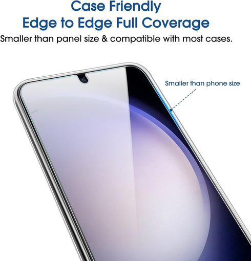 amFilm 3 Pack Magnetic OneTouch for Samsung Galaxy S23 6.1" Screen Protector Tempered Glass,9H Hardness,30 seconds Auto-Alignment & Ultra Fast Ins...
