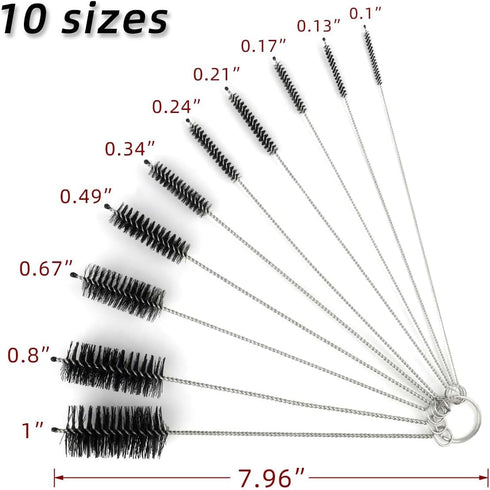 10 Pcs Straw Cleaner Brush Set Drinking Straw Cleaning Brush Extra Long Straws Cleaner Brushes Nylon Tube Brush Set Cleaner for Water Bottle Sippy...