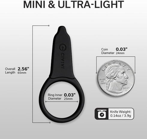CIVIVI 3 Pack Box Cutter Utility Knife, Mini Neck Knife for Men Women EDC, Quick Snip Knife with 3Pcs Extra Blades, 3Pcs Bead Chain C22022A-2...