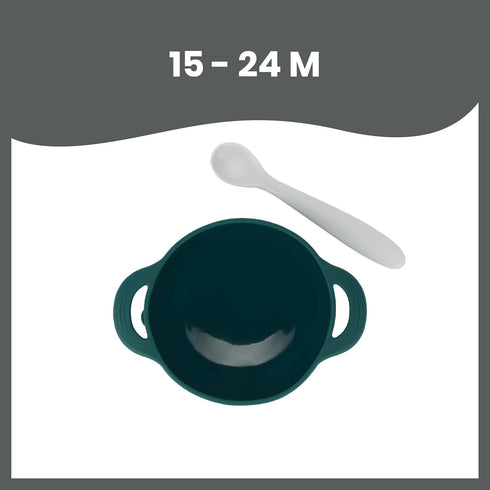 Babymoov TAST'ISY Baby Feeding Set, BPA-Free Certified Non Toxic Silicone Suction Bowl and Spoon (MICROWAVE & DISHWASHER SAFE)...