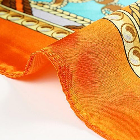 QBSM Womens 23.6 inch Satin Silk Feeling Formal Square Neck Scarf Head Hair Wraps Kerchief...