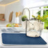 Dish Drying Mat for Kitchen Counter Absorbent Microfiber Dry Dishes Mats Drainer Counter Mat Navy Drying Dish Pad 16 x 18 Inch for Countertops Dec...