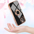 Omorro for Case iPhone 11 Pro Max Case for Women with Ring Holder, 360 Degree Rotation Kickstand Girly Cases Bling Glitter Plating Rose Gold Slim ...
