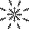 labwork Car 8mm Dia Hole Plastic Rivets Fastener Auto Bumper Push Pin Clips...