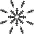 labwork Car 8mm Dia Hole Plastic Rivets Fastener Auto Bumper Push Pin Clips...