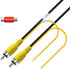 Pixelman 19Ft Backup Camera RCA Plug Video Extension Cable,Pure Copper Double-Shielded Car Rear Reverse Cam Cord,Auto Monitor Back Up AV Wire,Yell...