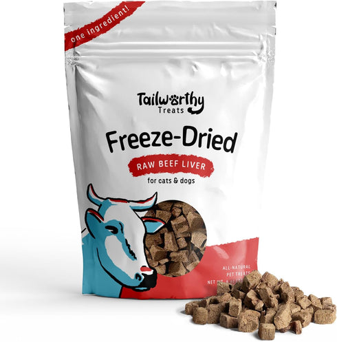 Beef Liver Treats, 4oz, Freeze-Dried Raw Training Dog & Cat Food Topper...
