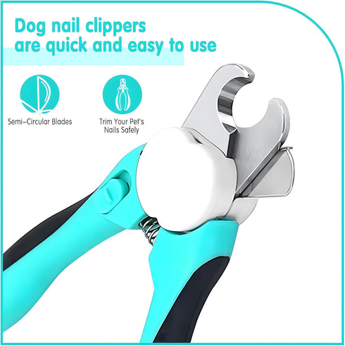 2 in 1 Dog Nail Trimmers with LED Light for Bloodline, Dog Comb, Dog Nail Clippers with Quick Sensor & Safety Guard to Avoid Overcutting, Cat Pupp...