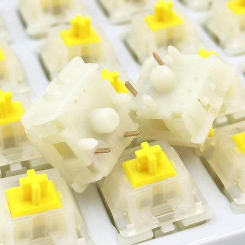 DRAOZA Gateron Milky Yellow Pro,5 Pin Switches pre lubed for MX Mechanical Gaming Keyboard?36pcs Milky Yellow?...