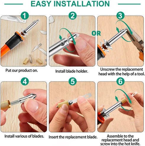 22 Pieces Electric Hot Knife Cutter Tool Kit Include Heated Knife Plastic Cutter With Multipurpose 16 Blades 4 Blade Holders Metal Stand For Soft ...