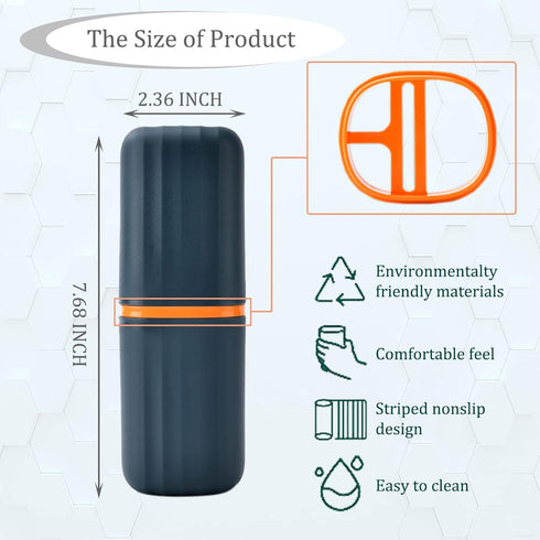 2Pcs Travel Toothbrush Cup Case, Portable Toothbrush Holder Case for Traveling, Camping, Business Trip and School, Plastic Toothbrushes Toothpaste...